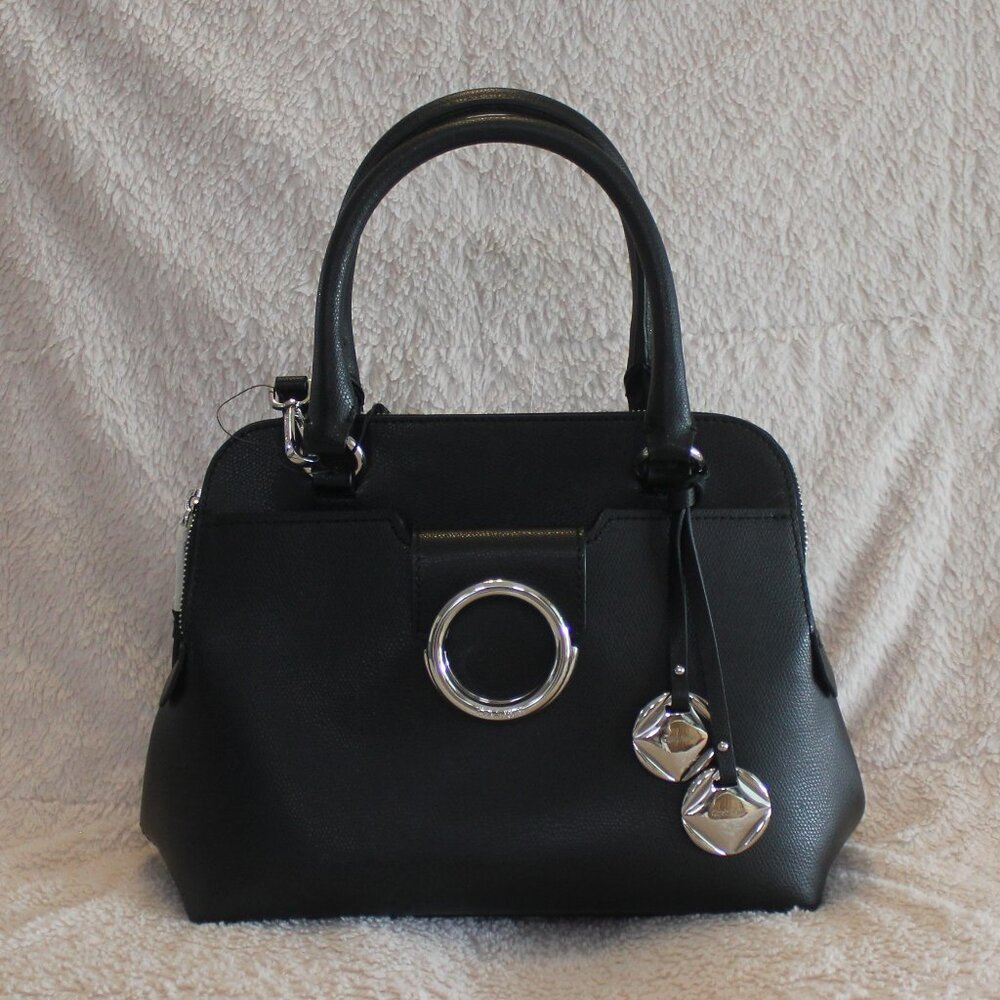Calvin Klein Black Reese Top Handle Satchel